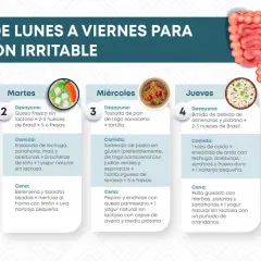 Menú semanal para el colon irritable: descubre los 10 mejores alimentos y recetas para aliviar tus síntomas.