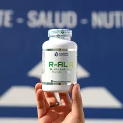 Un frasco de R-ALA (ácido alfa lipoico) de Scientific Nutrition. Descubre para qué sirve este suplemento.