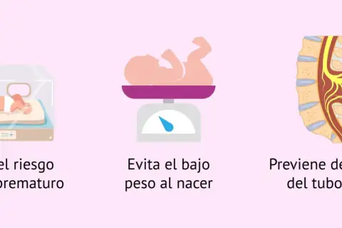 El ácido fólico en el embarazo ayuda a prevenir el parto prematuro, el bajo peso al nacer y defectos del tubo neural.