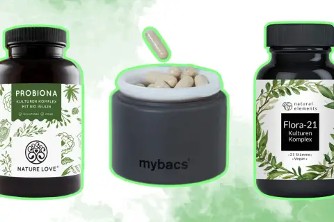 Tres frascos de probióticos y cápsulas. Descubre cuándo tomar probióticos para tu bienestar.