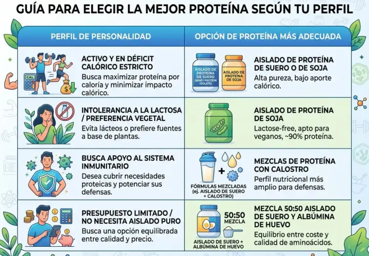Guía de suplementos veganos proteina: Aislado de proteína de soja es ideal para veganos, sin lactosa y con alto contenido proteico.