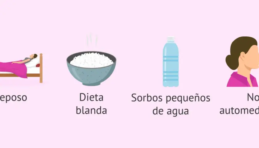 Consejos para la diarrea en el embarazo: reposo, dieta blanda, sorbos de agua y no automedicarse.