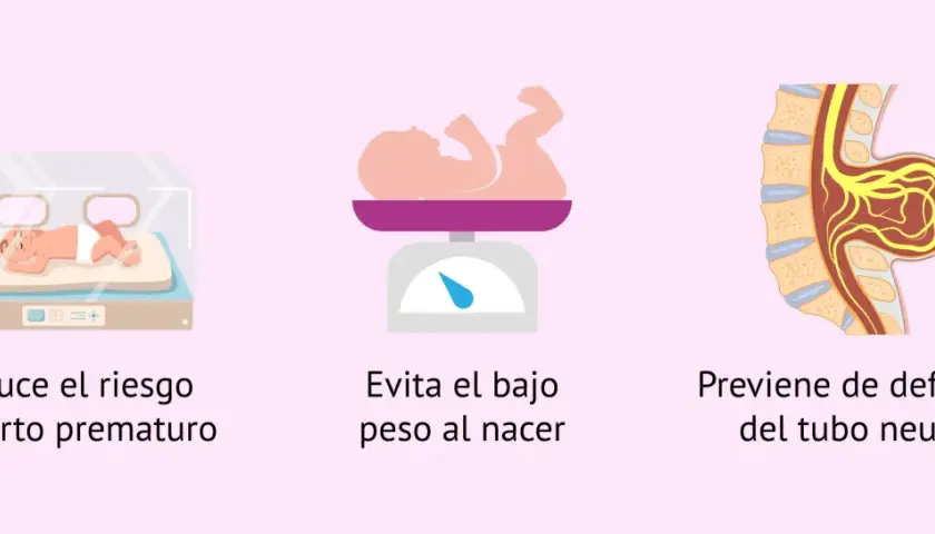 El ácido fólico en el embarazo ayuda a prevenir el parto prematuro, el bajo peso al nacer y defectos del tubo neural.