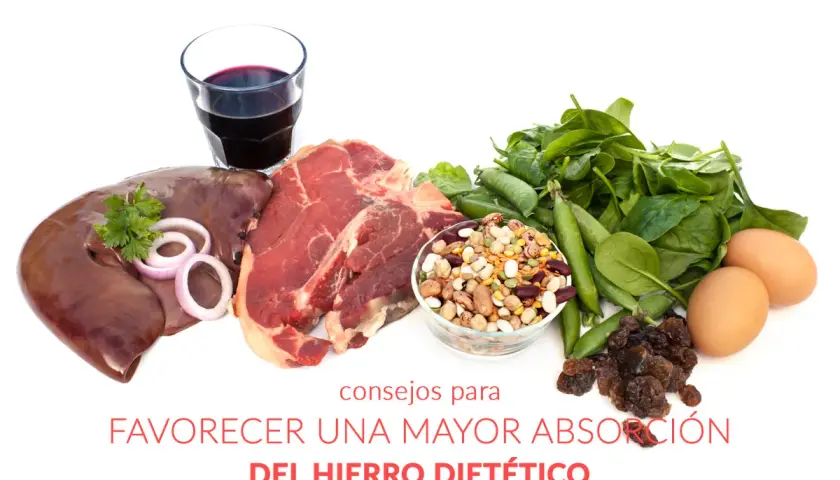 Consejos para como tomar hierro: hígado, carne, espinacas, legumbres, huevos y pasas.