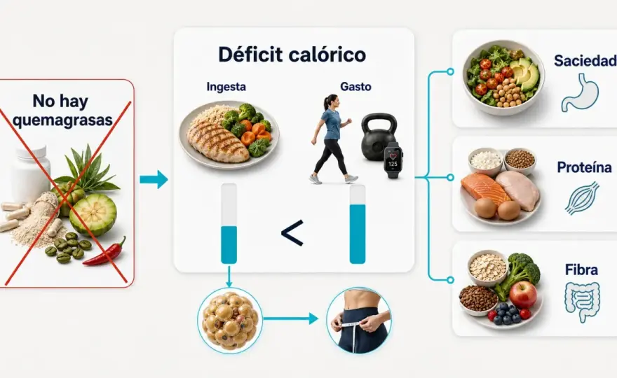 Déficit calórico para perder grasa sin pasar hambre