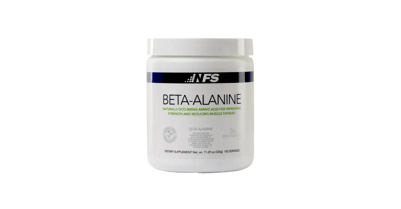 Bote blanco de Beta-Alanina, un amino&aacute;cido natural para mejorar la fuerza y reducir la fatiga muscular.